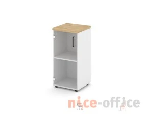 Шкаф низкий узкий левый прозр. стекло 400x400x833 Стайл Проджект / Style Project images