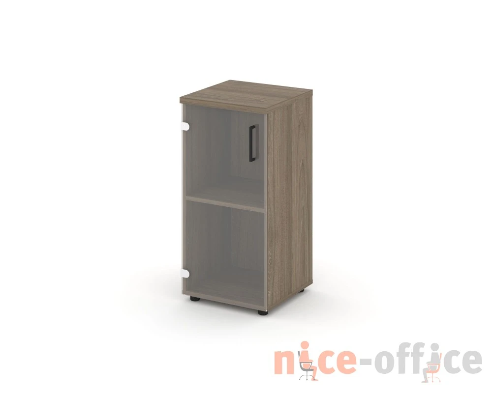 Шкаф низкий узкий левый прозр. стекло 400x400x833 Стайл Проджект / Style Project