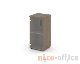 Шкаф низкий узкий левый прозр. стекло 400x400x833 Стайл Проджект / Style Project images