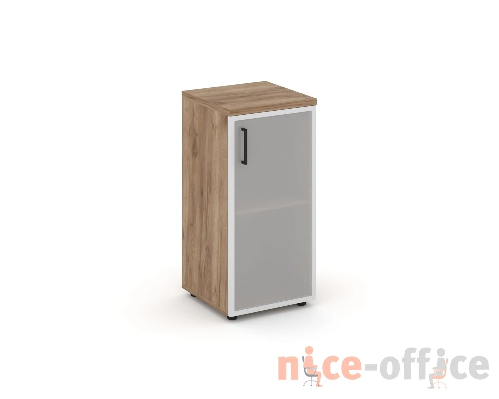 Шкаф низкий узкий правый мат. стекло 400x400x833 Стайл Проджект / Style Project