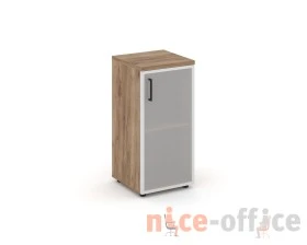 Шкаф низкий узкий правый мат. стекло 400x400x833 Стайл Проджект / Style Project images