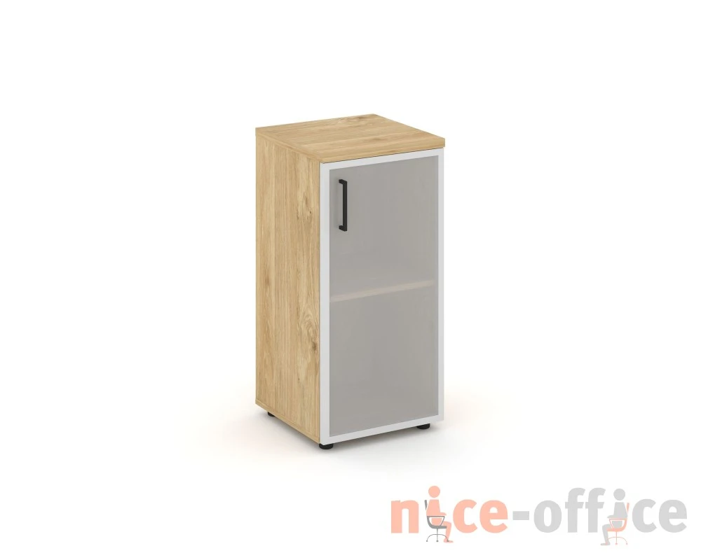 Шкаф низкий узкий правый мат. стекло 400x400x833 Стайл Проджект / Style Project