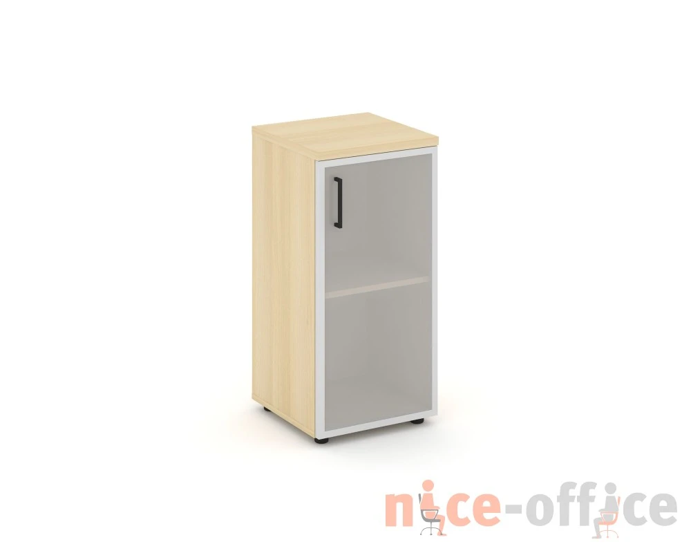Шкаф низкий узкий правый мат. стекло 400x400x833 Стайл Проджект / Style Project