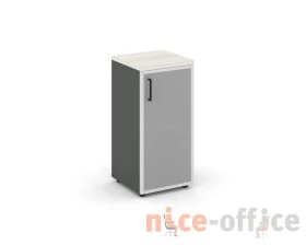 Шкаф низкий узкий правый мат. стекло 400x400x833 Стайл Проджект / Style Project images