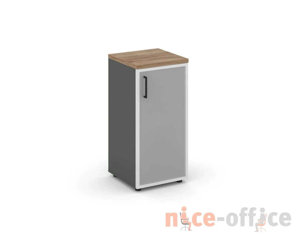 Шкаф низкий узкий правый мат. стекло 400x400x833 Стайл Проджект / Style Project