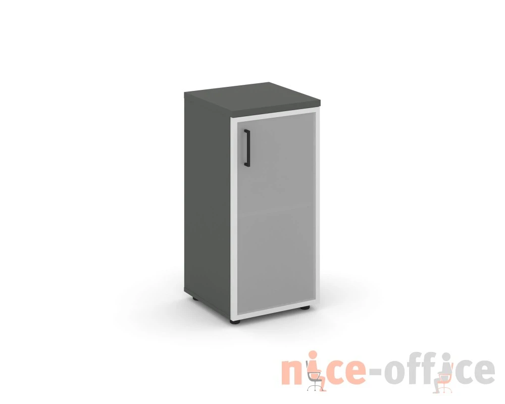 Шкаф низкий узкий правый мат. стекло 400x400x833 Стайл Проджект / Style Project