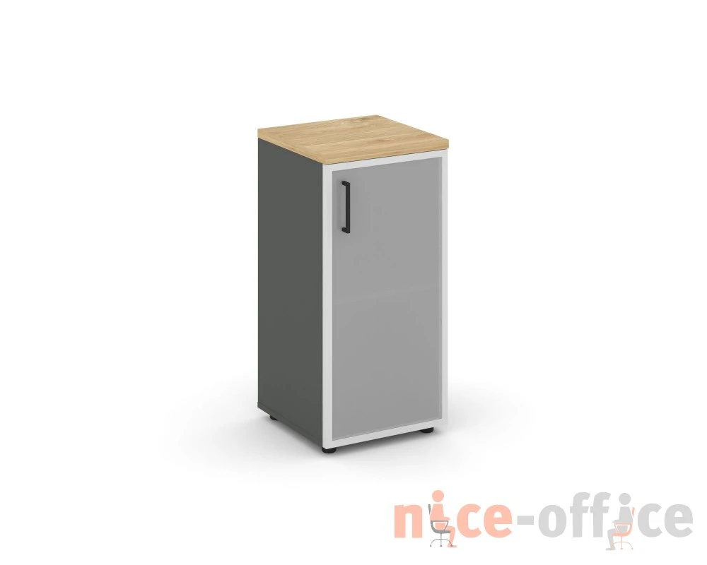 Шкаф низкий узкий правый мат. стекло 400x400x833 Стайл Проджект / Style Project