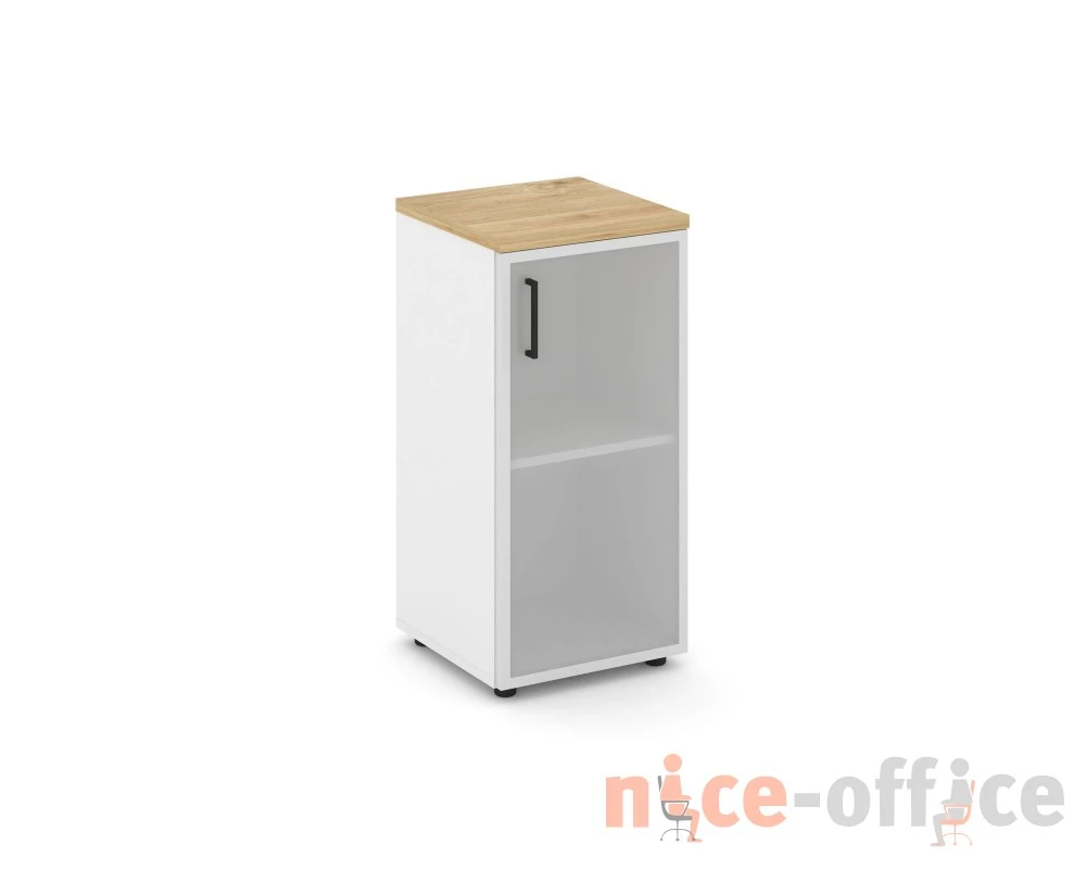 Шкаф низкий узкий правый мат. стекло 400x400x833 Стайл Проджект / Style Project