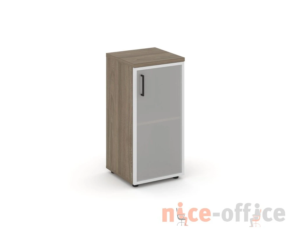 Шкаф низкий узкий правый мат. стекло 400x400x833 Стайл Проджект / Style Project