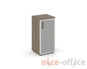 Шкаф низкий узкий правый мат. стекло 400x400x833 Стайл Проджект / Style Project images