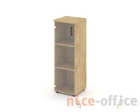Шкаф средний узкий левый прозр. стекло 400x400x1203 Стайл Проджект / Style Project images