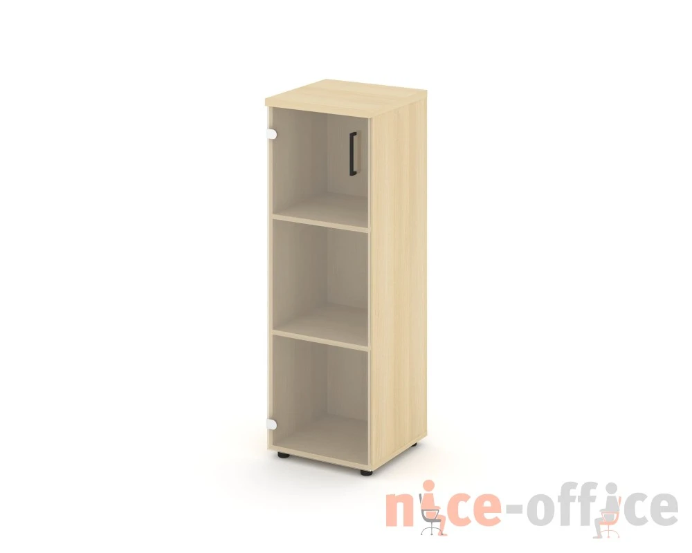 Шкаф средний узкий левый прозр. стекло 400x400x1203 Стайл Проджект / Style Project