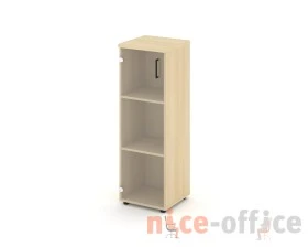 Шкаф средний узкий левый прозр. стекло 400x400x1203 Стайл Проджект / Style Project images