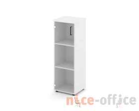 Шкаф средний узкий левый прозр. стекло 400x400x1203 Стайл Проджект / Style Project images