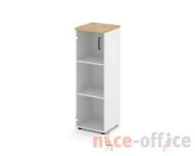 Шкаф средний узкий левый прозр. стекло 400x400x1203 Стайл Проджект / Style Project images