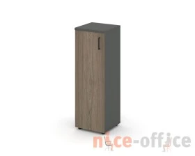 Шкаф средний узкий левый закрытый 400x400x1203 Стайл Проджект / Style Project images