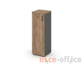 Шкаф средний узкий левый закрытый 400x400x1203 Стайл Проджект / Style Project images