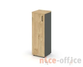 Шкаф средний узкий левый закрытый 400x400x1203 Стайл Проджект / Style Project images