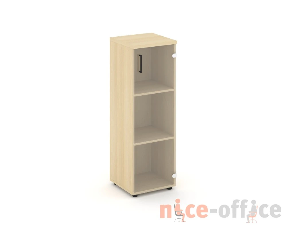 Шкаф средний узкий правый прозр. стекло 400x400x1203 Стайл Проджект / Style Project