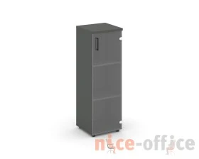 Шкаф средний узкий правый прозр. стекло 400x400x1203 Стайл Проджект / Style Project images