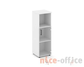 Шкаф средний узкий правый прозр. стекло с нишей 400x400x1203 зад. стенка HDF Стайл Проджект / Style Project images
