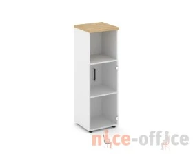Шкаф средний узкий правый прозр. стекло с нишей 400x400x1203 зад. стенка HDF Стайл Проджект / Style Project images