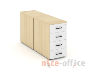 Тумба опорная/приставная с ящиками 416x1232x750 Стайл Проджект / Style Project images