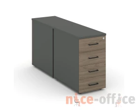 Тумба опорная/приставная с ящиками 416x1232x750 Стайл Проджект / Style Project images