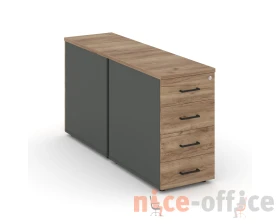 Тумба опорная/приставная с ящиками 416x1232x750 Стайл Проджект / Style Project images