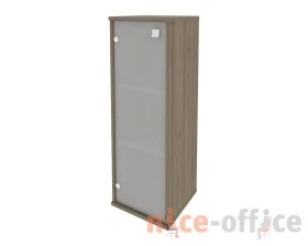 Шкаф средний узкий 1 средняя дверь стекло левый 412x410x1215 Стайл Систем / Style System images