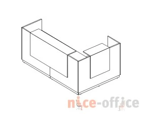 Стойка ресепшн угловая левая (полки высокие) с подсветкой A4 images