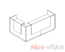 Стойка ресепшн угловая правая (полки высокие) с подсветкой A4 images