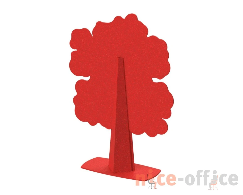 Перегородка фигурная "Дуб" 120х40х190 Forest Office Алый коралл