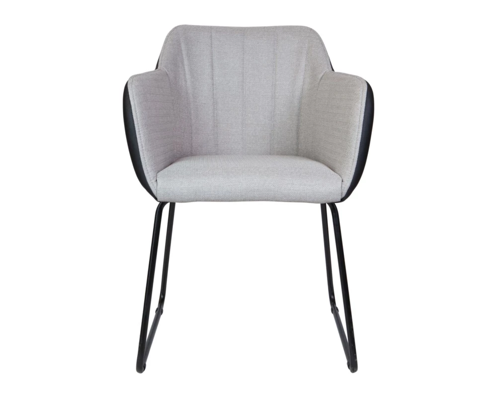 Кресло Norden Bravo Экокожа/Ткань, Серый/Черный