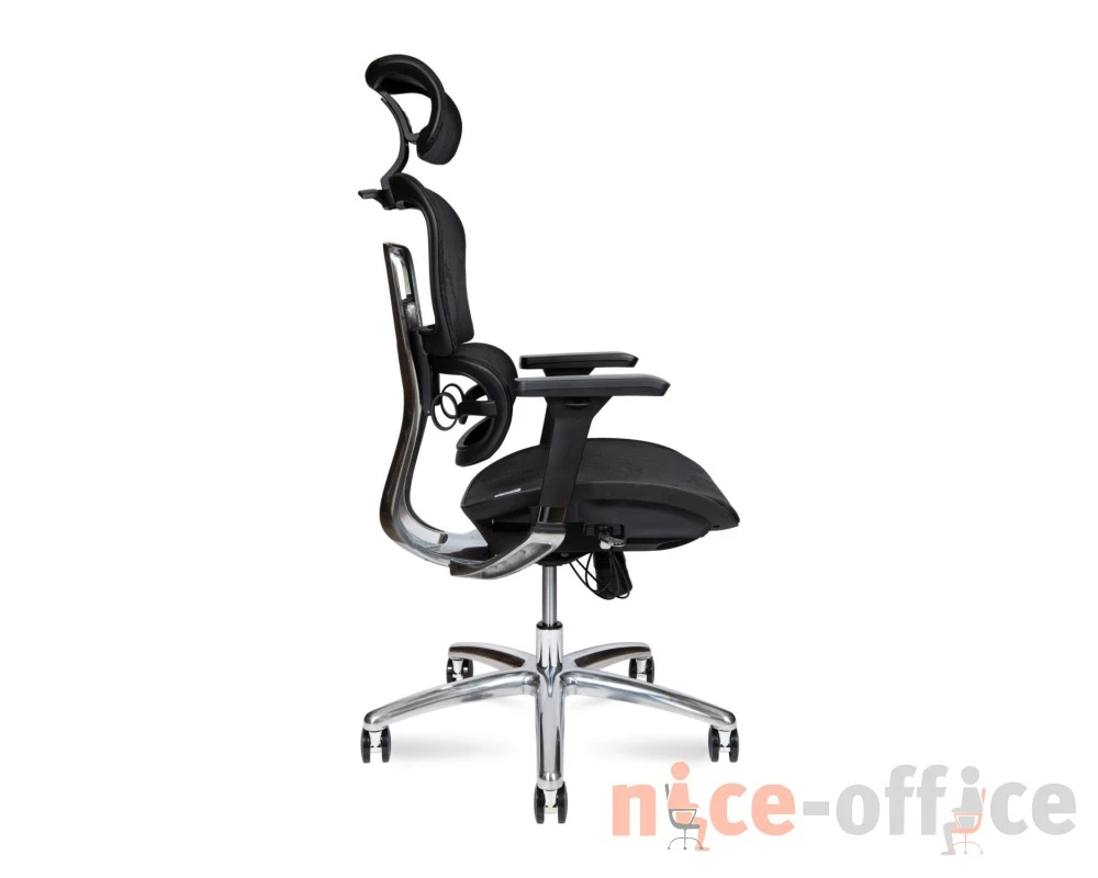 Кресло Norden Крон алюминюм блэк / Kron aluminium black Сетка, Черный