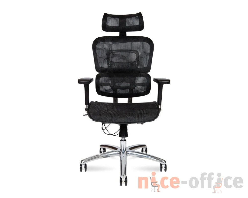 Кресло Norden Крон алюминюм блэк / Kron aluminium black Сетка, Черный