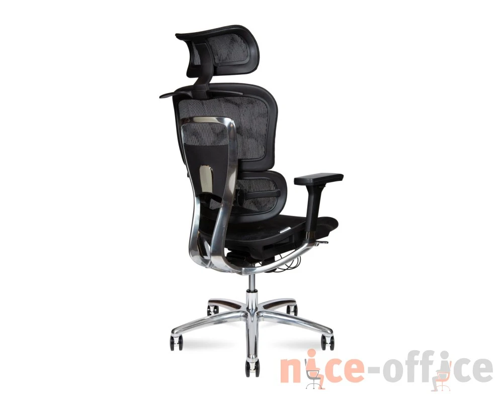 Кресло Norden Крон алюминюм блэк / Kron aluminium black Сетка, Черный