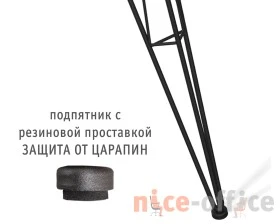 Стол SHT-TU10/80/80 ЛДСП Черный муар/Белый images