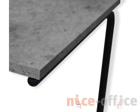 Столик придиванный SHT-CT9 Бетон чикаго светлый/Черный муар images
