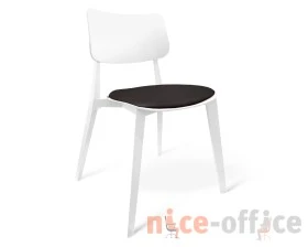Стул SHT-S110-CN1 с подушкой из кож.зама Пластик/Экокожа, Белый/Черный images