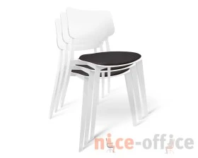Стул SHT-S110-CN1 с подушкой из кож.зама Пластик/Экокожа, Белый/Черный images